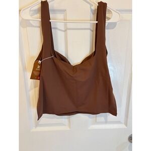 Reoria 2XL‎ Brown Bodysuit Tank Top Sleeveless Scoop Neck New with Tags